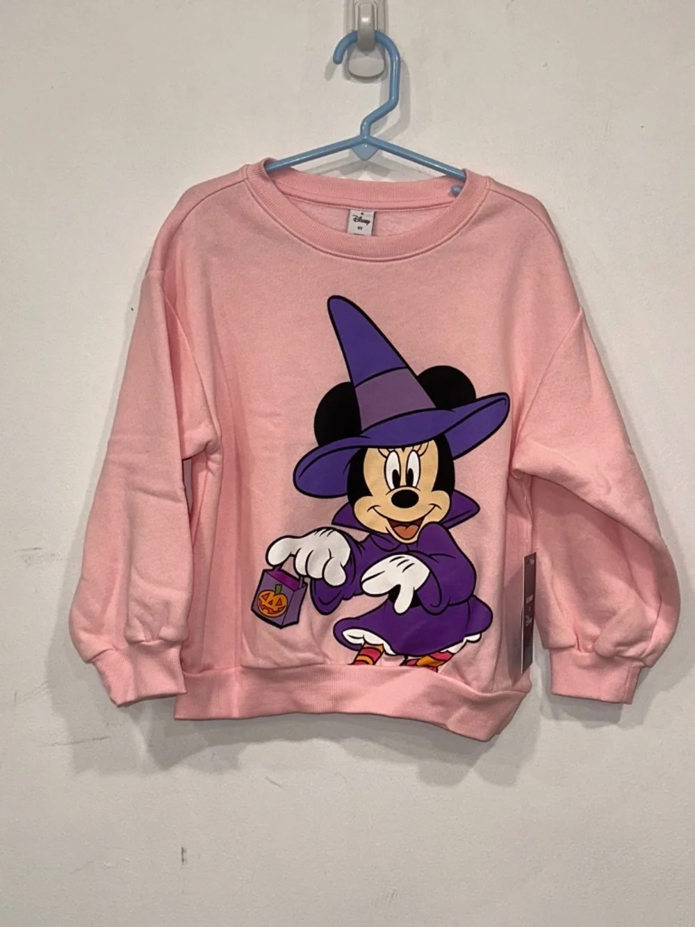 Old Navy x Disney Minnie Mouse Witch Halloween Sweatshirt Pink NEW Sz 5T Pumpkin